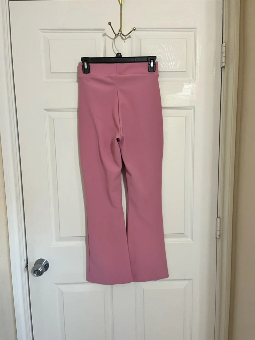Zara Rose Pink Cropped Flare Pants - Picture 6 of 9